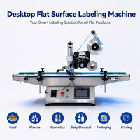 Machine d'étiquetage automatique pour surfaces planes, bouteilles, sacs en plastique, livres, sachets souples et emballages cosmétiques