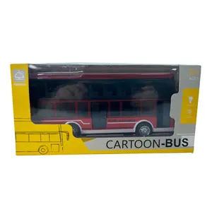 Hot 1:16 voiture jouets avec musique lumières friction voiture double-decker ville tour bus jouets enfants cadeau bus modèle