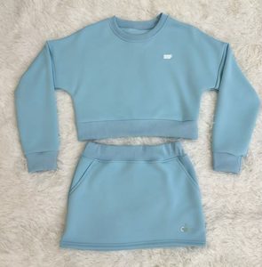 Conjunto de Dos Piezas PEEQI Americano, Top de Manga Larga y Minifalda Ajustada, Ropa Casual para Mujer - Product Image 2