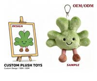 Porte-clés trèfle en peluche, pendentif végétal doux et rembourré pour la décoration de sac, cadeau de vacances, porte-clés trèfle en peluche personnalisé
