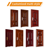 Porte d'entrée en acier blindée moderne de haute sécurité pour appartement et maison, fabriquée en Chine, style turc