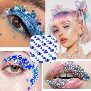 Pegatinas de Diamantes Autoadhesivas, Gemas Faciales Resistentes al Agua, Maquillaje para Ojos, Decoración de Moda para Mujeres y Niñas - Product Image 2