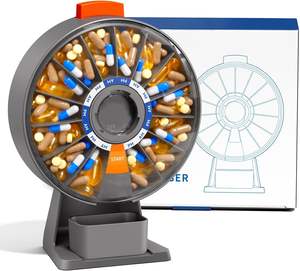 Daviky เครื่องจ่ายยาพลาสติกแบบตั้งบนผนังใช้ได้14วันทุกสัปดาห์ออกแบบโมเดล A-276สำหรับยา - Product Image 1