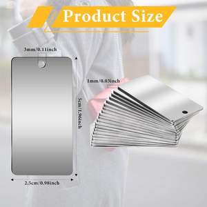 Label Logam Stainless Steel Persegi Panjang 1 Inci X 2 Inci 25 Buah - Product Image 2