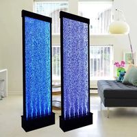 Grand mur à bulles d'aquarium sur mesure avec cloison de panneau à bulles d'eau de casier à vin pour la décoration intérieure
