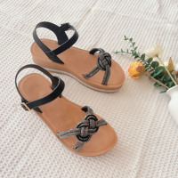 Sandales à talon carré pour femme, sandales à lanières et talons, vente en gros de sandales