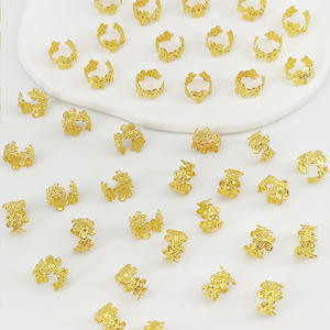 Anillos para el cabello con flores, aleación, estilo europeo informal para mujer, 40 piezas, accesorios para el cabello DIY para trenzas y extensiones - Product Image 1