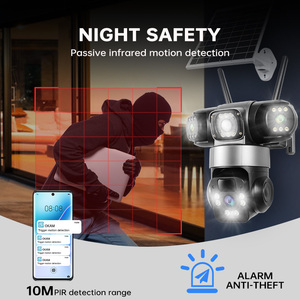 Rscamtom 6K 3เลนส์กล้องแผงเซลล์แสงอาทิตย์, กล้อง okam Pro พลังงานแสงอาทิตย์<span class=keywords><strong>4G</strong></span> ซิมการ์ดกล้องปลุกตรวจจับการเคลื่อนไหวกลางแจ้ง - Product Image 6