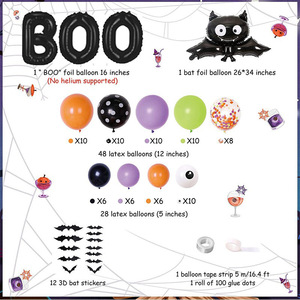 New Halloween <b>Balloon</b> Arch Set Bat Pumpkin Cat <b>Balloon</b> Halloween Party <b>Decoration</b> <b>Balloon</b> - Product Image 2