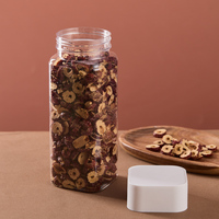 Offre Spéciale – Pot carré en PET à col large de 63 mm, 270 ml, 500 ml, 670 ml, avec couvercle à vis, pour l'emballage alimentaire et la vente au détail en cuisine