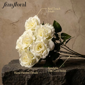 Fiori Artificiali in Seta Real Touch a Stelo Lungo, Rose Spray per Matrimoni, Casa, Hotel, Decorazioni Commerciali, Esposizioni e Verde Artificiale - Vendita all'Ingrosso Diretta dalla Fabbrica - Product Image 1