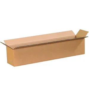 맞춤형 저장 다크 브라운 크래프트 판지 상자 대형 포장 직사각형 배송 상자