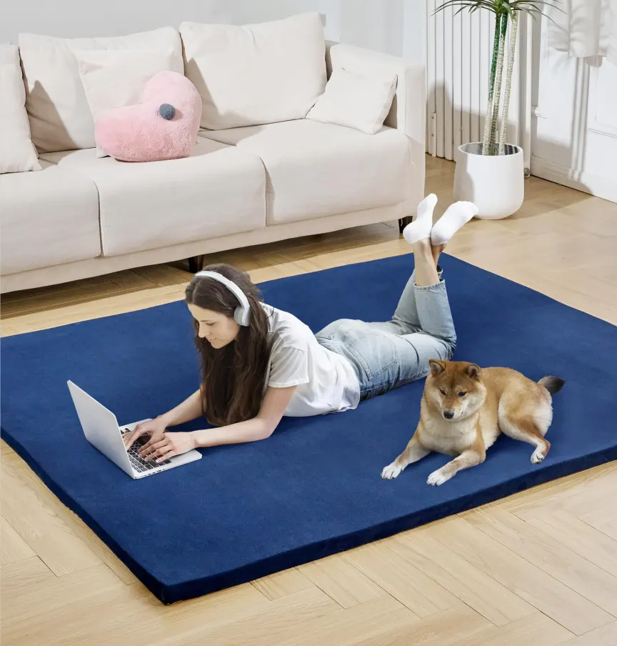 Customized Super Soft Touch New Style Thicken Plush Mellow Mat Japanese Tatami Rug Extra Large Baby Play Mat Cloudey Muscle Mat