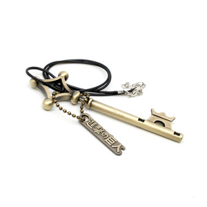 Kalung liontin logam paduan <span class=keywords><strong>Attack</strong></span> on <span class=keywords><strong>Titan</strong></span> desain baru dengan kalung Aksesori Perhiasan Cosplay Prop kalung Anime bentuk kunci logam - Product Image 4
