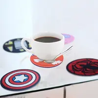 環境にやさしいカスタマイズ耐熱3Dシリコーンゴムpvcカップマットプロモーションギフトソフトシリコーンコーヒーコースター茶コースター