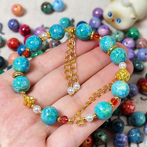 ลูกปัดวาดภาพสีน้ำมันสไตล์ย้อนยุคสำหรับสร้อยคอสร้อยข้อมือทำมือลูกปัดคริสตัลกลมลูกปัดศาลโบราณ - Product Image 3