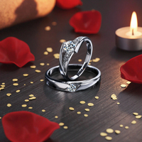 Bague en Moissanite avec Certificat, Couleur D, Plaqué Or Blanc 18K, Argent Sterling S925, pour Demande en Mariage Romantique ou Fiançailles
