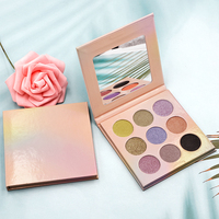 Palette de fards à paupières de luxe de haute qualité 9 couleurs + Eyeliner et Mascara waterproof - Maquillage végétalien longue tenue en gros