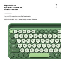 Clavier sans fil élégant multicolore FV-866 pour ordinateur portable professionnel, nouveau clavier portable à double mode avec interrupteurs à ciseaux