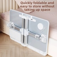 Table de chevet en métal, petite, réglable en hauteur, pliable, bureau compact pour étudiants, dortoir, chambre, espace de travail, gain de place