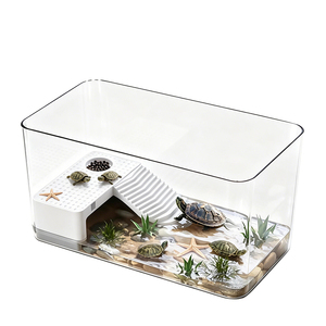 Tanque Anfibio Ecológico de Alta Transparencia, Pecera Ultraclara para Peces Dorados y Cría de Tortugas - Product Image 6