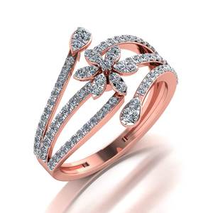 Bague de mariage de fiançailles en or jaune de haute qualité cultivée en laboratoire bijoux de luxe avec options de réglage d'incrustation de diamant taillé 10k/14k/18k - Product Image 2