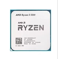Processeur AMD Ryzen 5 5500 3,6 GHz 6 cœurs 12 threads 7 nm L3=16 Mo Socket AM4 – Neuf, mais produit d'occasion avec dissipateur thermique