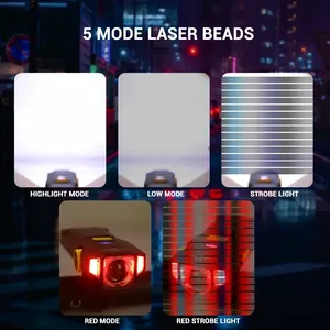 USB có thể sạc lại MTB đường núi Xe đạp phía trước đèn năng lượng mặt trời Powered hiển thị điện tích hợp đèn pin <span class=keywords><strong>HID</strong></span> ABS AA đi xe đạp an toàn - Product Image 5