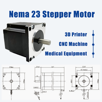 Motor HOLRY Nema23 57mm 1,8 grados 1.5A 1.8Nm 24VDC 48VDC Motor paso a paso híbrido de 2 fases Nema 23 para máquina automática