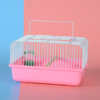 Cage à oiseaux portable en fer pour perroquets, perruches, agapornis et agapornis perlés - Cage de voyage