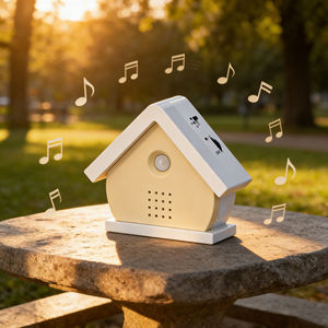 Llamador de Aves con Forma de Casa, Sensor de Movimiento PIR, Luz LED, Control de Volumen, Máquina de Sonido para Hogar, Patio y Camping - Product Image 6
