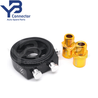 M20-1.5 dan 3/4UNF-16 Adaptor Pelat Sandwich Pendingin Filter Oli Universal 10AN untuk MITSUBISHI EVO