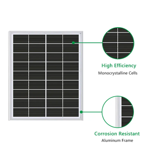 لوح شمسي زجاجي بمقاس مخصص 10 واط 12 واط 15 واط 20 واط 25 واط 30 واط 35 واط 40 واط 5 فولت 6 فولت 12 فولت 18 فولت تصميم ألواح شمسية صغيرة للبطاريات لوح زجاجي أحادي - Product Image 3