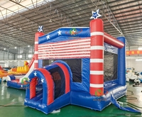 Commercial extérieur grand saut cavalier toboggan gonflable Combo adulte videur château gonflable rebond maison saut pour les enfants