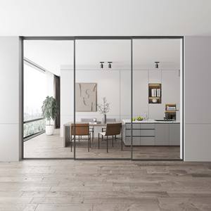 <span class=keywords><strong>Porte</strong></span> <span class=keywords><strong>coulissante</strong></span> à trois points de fixation, design postmoderne, cuisine, salon, alliage d'aluminium, <span class=keywords><strong>porte</strong></span> extrêmement étroite - Product Image 1
