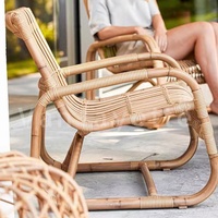 Chaise de loisirs en rotin de terrasse fait à la main haut de gamme nature écologique fournisseur d'or chinois chaise à bascule en rotin vintage