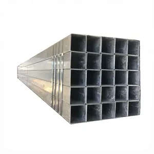 Venta directa de fábrica SS400 Tubo cuadrado galvanizado en caliente pre galvanizado Tubo de acero de sección cuadrada y rectangular hueca y