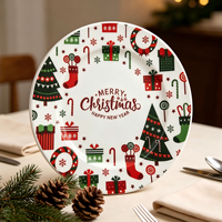 Assiettes de Présentation Plates en PP de Luxe Personnalisables 13 Pouces Légères Durables Réutilisables Lot de 50 Idéales pour Mariages Anniversaires Hôtels