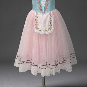 Traje de Ballet Fitdance La Fille Mal Garde Lise, Vestido de Ballet Romántico con Corsé de Manga Corta Abullonada y Tutú de Tul Rosa para Niñas - Product Image 3