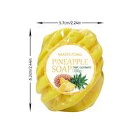 Jabón Artesanal de Piña con Extracto de Piña y Aceite de Coco, Limpieza Profunda, Aroma Refrescante, para Rostro y Cuerpo, OEM 100g
