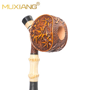 MUXIANG Tobacco Pipe Briarwood Straight Stem 3mm Filter Core Classic Design For Men Smoking - Product Image 3