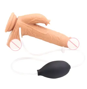 Ejaculating Penis Dick Dildo with Suction Cup Spraying Dildo Clitoral Stimulator Sex Toys Realistic Penis Soft Sexy 18 220*38mm
