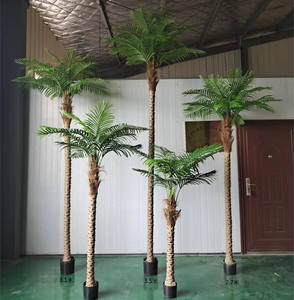 A1290 5-10 רגל גדול 9ft 9ft דגדגן עציץ מזויף 2 מ 'פלסטיק גדול מלאכותי עיצוב מקורה חיצוני צמח טרופית עץ דקל - Product Image 2