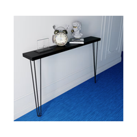 Table console étroite rustique à succès avec pieds en forme de chevilles, table de couloir en bois au caractère distinctif, table murale, étagère de radiateur en bois
