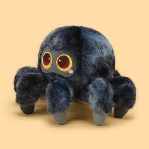 Muñeco de araña de simulación súper suave para Halloween, juguete de peluche divertido para decoración de armario de TV y alivio del estrés, venta al por mayor - Product Image 1