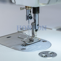 Machine à coudre industrielle à point invisible HK-9100D, plate-forme plate, entraînement direct, automatique, aiguille simple
