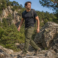 Pantalon tactique extensible pour homme, pantalon cargo de chasse, respirant, séchage rapide, multi-poches, pour le travail en extérieur, la randonnée