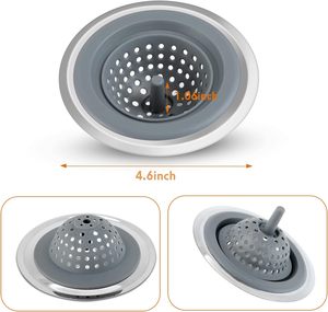 Bouchon d'évier en silicone <span class=keywords><strong>pour</strong></span> évier de cuisine avec bord en acier inoxydable - Product Image 3