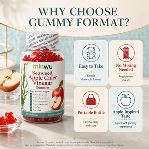 Gomitas Antioxidantes <span class=keywords><strong>de</strong></span> Algas Marinas y Vinagre <span class=keywords><strong>de</strong></span> Sidra <span class=keywords><strong>de</strong></span> Manzana para Cabello, Piel y Uñas, para el Crecimiento, Pérdida <span class=keywords><strong>de</strong></span> Peso, Desintoxicación y Apoyo Inmunológico para Mujeres - Product Image 4