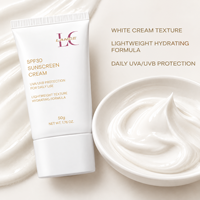 Crème solaire quotidienne végane à label privé, protection UV large spectre SPF 30 PA+++, lotion pour le visage, résistante à l'eau, hydratation apaisante